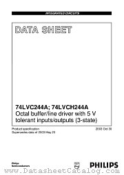 74LVCH244ABQ datasheet pdf Philips
