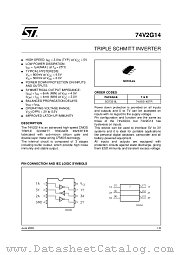 74V2G14 datasheet pdf ST Microelectronics