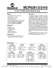 MCP6292T-E/SN datasheet pdf Microchip