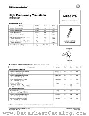 MPS5179RLRA datasheet pdf ON Semiconductor
