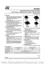 ST72561R9 datasheet pdf ST Microelectronics
