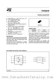 74V2G70 datasheet pdf ST Microelectronics