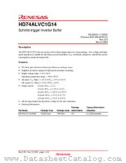 HD74ALVC1G14 datasheet pdf Renesas
