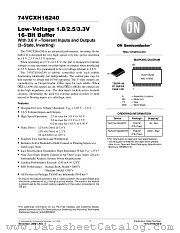 74VCXH16240 datasheet pdf ON Semiconductor