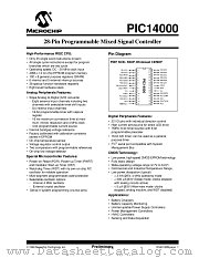 PIC14000T-04I/SO datasheet pdf Microchip