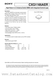 CXG1166AER datasheet pdf SONY