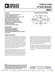 AD8341-EVAL datasheet pdf Analog Devices