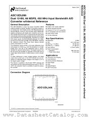 ADC12DL066 datasheet pdf National Semiconductor