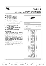 74AC16245 datasheet pdf ST Microelectronics