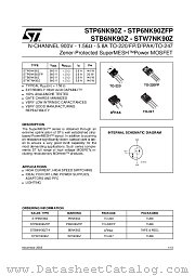 STW7NK90Z datasheet pdf ST Microelectronics