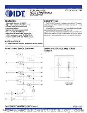 IDT74CBTLV3257PY8 datasheet pdf IDT