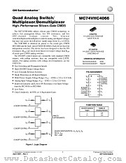 MC74VHC4066DR2 datasheet pdf ON Semiconductor