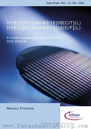 HYB25D512160BEL-6 datasheet pdf Infineon