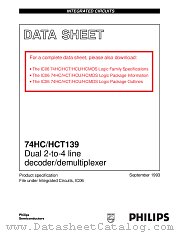 74HC139PW datasheet pdf Philips