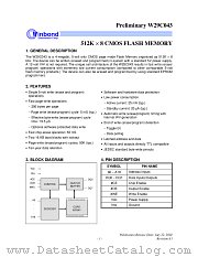 W29C043 datasheet pdf Winbond Electronics