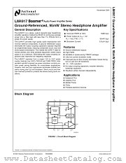 LM4917SDBD datasheet pdf National Semiconductor