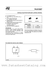 74LX1G07 datasheet pdf ST Microelectronics