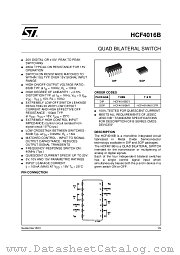 HCF4016 datasheet pdf ST Microelectronics