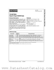 74VHCT00ASJX datasheet pdf Fairchild Semiconductor