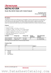 HD74LVC125A datasheet pdf Renesas