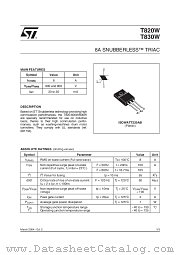 T830W datasheet pdf ST Microelectronics