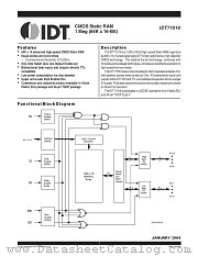 IDT71016S12YGI8 datasheet pdf IDT