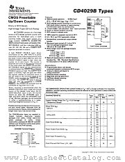 CD4029BMT datasheet pdf Texas Instruments
