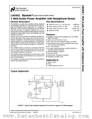 LM4892LDX datasheet pdf National Semiconductor