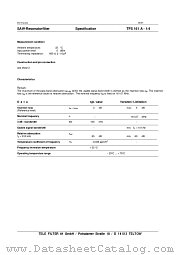TFS161A datasheet pdf Vectron