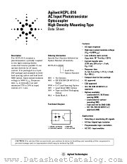 HCPL-814 datasheet pdf Agilent (Hewlett-Packard)