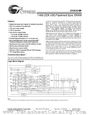 CY7C1218F-133AC datasheet pdf Cypress