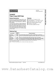 74VHC27MX datasheet pdf Fairchild Semiconductor