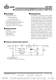 AIC1653 datasheet pdf Analog Integrations Corporation