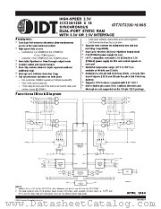 IDT70T3399S133BFI datasheet pdf IDT