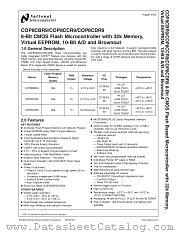 COP8CCR9HLQ7 datasheet pdf National Semiconductor