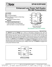 SP485EMN-L/TR datasheet pdf Sipex Corporation
