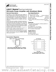 LM4871LD datasheet pdf National Semiconductor
