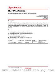 HD74ALVC2G53 datasheet pdf Renesas