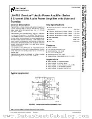 LM4782 datasheet pdf National Semiconductor