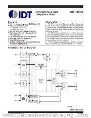 IDT71V016SA10PHG8 datasheet pdf IDT