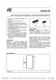HCF4511 datasheet pdf ST Microelectronics