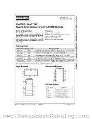 74AC257SJX datasheet pdf Fairchild Semiconductor