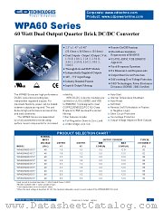 WPA60R48D3318-2 datasheet pdf C&D Technologies