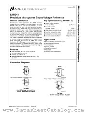 LM4041EIZ-1.2 datasheet pdf National Semiconductor