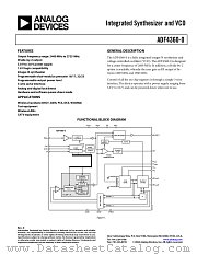 ADF4360-0BCPRL7 datasheet pdf Analog Devices
