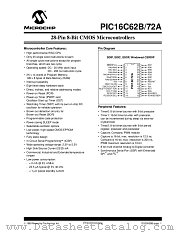PIC16LC62B-04I/SS datasheet pdf Microchip