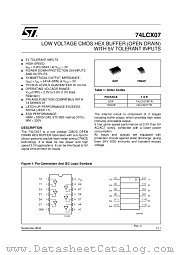 74LCX07 datasheet pdf ST Microelectronics