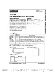 74VHC164SJX datasheet pdf Fairchild Semiconductor
