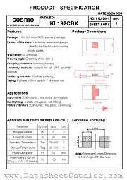KL192CBX datasheet pdf Cosmo Electronics