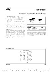 HCF4049U datasheet pdf ST Microelectronics